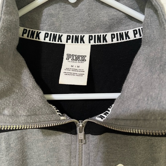 Victoria's Secret Gray and Black Zip-Up Sweater - Picture 2 of 4